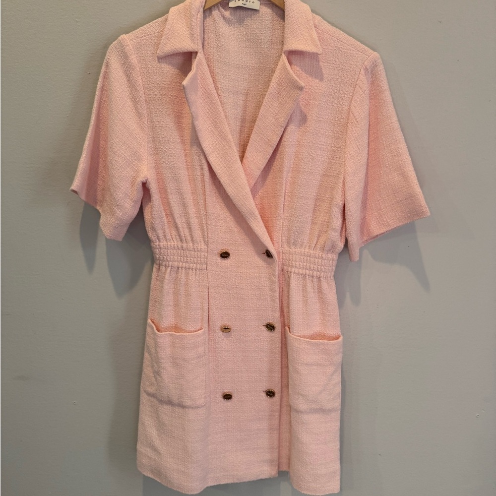 Sandro Alize Tweed Double Breasted Dress